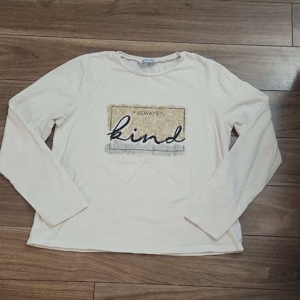 🔥Mayoral Long Sleeve Kids Shirt "Always Kind"